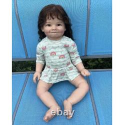 28 Artist Handmade Reborn Baby Doll Realistic Rooted Hair Toddler Girl Toy Gift