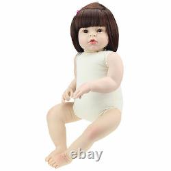 28'' Handmade Silicone Vinyl Reborn Baby Girl Toddler Doll Lifelike Bebe Newborn