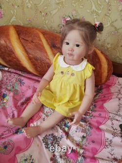 28 Realistic Reborn Baby Doll Huge Art Hand-rooted Hair Toddler Girl Toy Gift