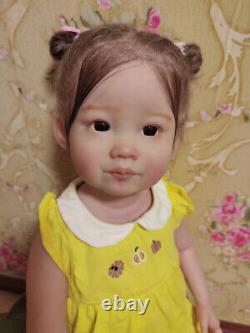 28 Realistic Reborn Baby Doll Huge Art Hand-rooted Hair Toddler Girl Toy Gift