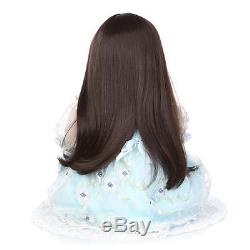 28 Reborn Baby Doll Toddler Soft Silicone Vinyl 70cm Long Hair Girl Dolls gift