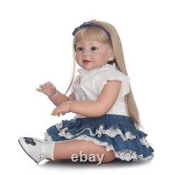 29 Lifelike Reborn Silicone Baby Doll Newborn Toddler Blonde Girl Handmade Toys