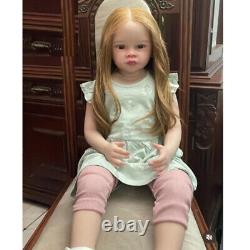 30 Artist Painted Reborn Baby Doll Finished Toddler Girl Rooted Silver Hair Toy