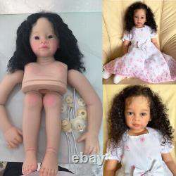 30in Painted Reborn Baby Doll Toddler Girl Rooted Hair Unassembled Kit Part Gift
