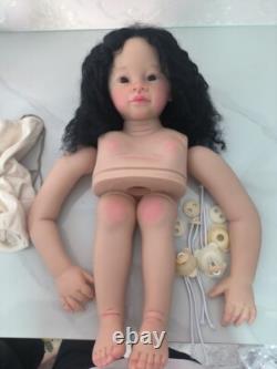 30in Painted Reborn Baby Doll Toddler Girl Rooted Hair Unassembled Kit Part Gift