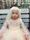 32 Huge Toddler Girl Reborn Baby Doll Soft Vinyl Long White Hair Gift Art Toys