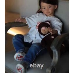 32 Inch Lifelike Realistic Vinyl Reborn Toddler Baby Doll Girl Awake Handmade