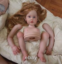 32in FINISHED Huge Reborn Baby Doll 3D Toddler Girl Assembled DIY Toys XMAS Gift