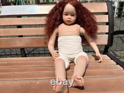 32in FINISHED Toddler Girl Reborn Baby Dolls Soft Vinyl Body Handmade Toys GIFT