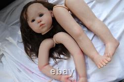 32in Huge Reborn Baby Louisa Painted Kits Hand-Rooted Hair Unassembled Kit Girl