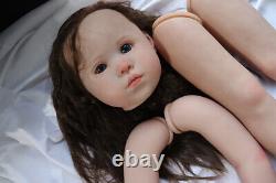 32in Huge Reborn Baby Louisa Painted Kits Hand-Rooted Hair Unassembled Kit Girl