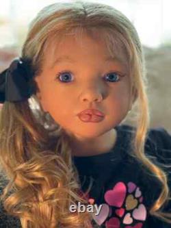 40'' Toddler Girl Reborn Doll Kit Hand-Rooted Hair Painted Lifelike Cloth Body