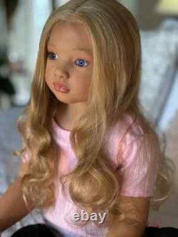40'' Toddler Girl Reborn Doll Kit Hand-Rooted Hair Painted Lifelike Cloth Body