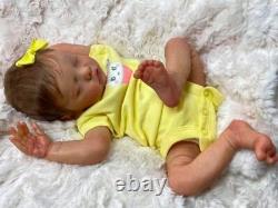45CM Real Life Reborn Girl Baby Doll Silicone Vinyl Newborn Handmade Kids Gift