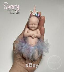 5 Full Body Silicone Baby Girl Blank Doll Kit Miniature Silicone Reborn Doll