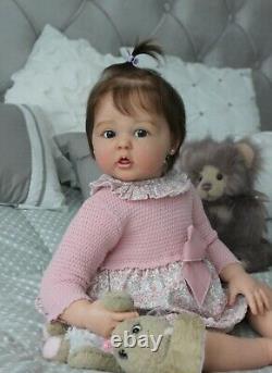 60CM 3D Paint Skin Silicone Reborn Baby Doll Toddler Toy Girl Handmade Princess