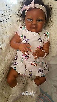 Adorable Ethnic AA Biracial Reborn Baby Doll