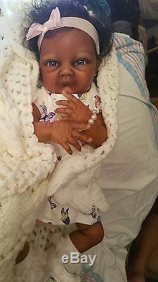 Adorable Ethnic AA Biracial Reborn Baby Doll