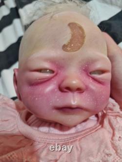 Alternative Reborn Doll With Rose Qaurtz Moon In Her Head, Pink, Alternative