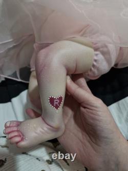 Alternative Reborn Doll With Rose Qaurtz Moon In Her Head, Pink, Alternative