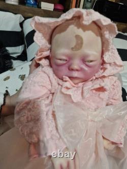 Alternative Reborn Doll With Rose Qaurtz Moon In Her Head, Pink, Alternative