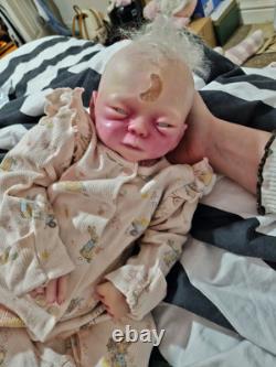 Alternative Reborn Doll With Rose Qaurtz Moon In Her Head, Pink, Alternative