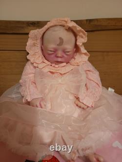 Alternative Reborn Doll With Rose Qaurtz Moon In Her Head, Pink, Alternative