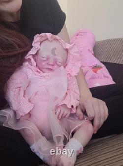 Alternative Reborn Doll With Rose Qaurtz Moon In Her Head, Pink, Alternative