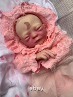 Alternative Reborn Doll With Rose Qaurtz Moon In Her Head, Pink, Alternative