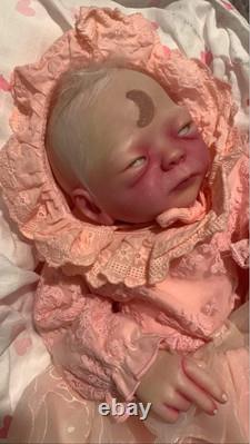 Alternative Reborn Doll With Rose Qaurtz Moon In Her Head, Pink, Alternative