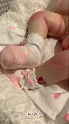 Alternative Reborn Doll With Rose Qaurtz Moon In Her Head, Pink, Alternative