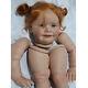 Artist Painted Kit Reborn Baby Doll Hand-rooted Hair Unassembled Kits Cloth Body