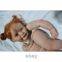 Artist Painted Kit Reborn Baby Doll Hand-Rooted Hair Unassembled Kits Cloth Body