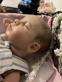 Artist Reborn Baby Lifelike Doll Alfie Sleeping Magnetic Dummy Bottle Newborn