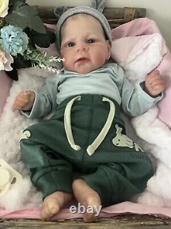 Artist Reborn Baby Lifelike Doll Lewis Awake Magnetic Dummy Bottle Newborn Uk