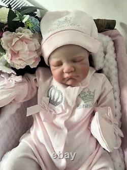 Artist Reborn Baby Lifelike Doll Princess Sleeping Magnetic Dummy Bottle Newborn