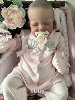 Artist Reborn Baby Lifelike Doll Princess Sleeping Magnetic Dummy Bottle Newborn