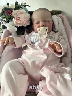 Artist Reborn Baby Lifelike Doll Princess Sleeping Magnetic Dummy Bottle Newborn