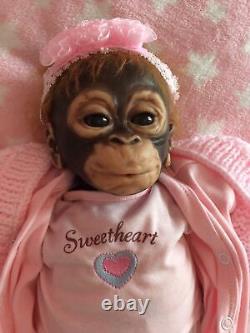 Ashton Drake Adorable Lifelike Baby Orangutan Monkey Doll Umi So Cute