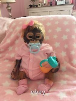 Ashton Drake Adorable Lifelike Baby Orangutan Monkey Doll Umi So Cute