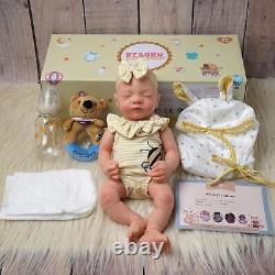 BABESIDE Lifelike Reborn Baby Dolls 16 Inch (Weight 4 Lb) Full Silicone Baby