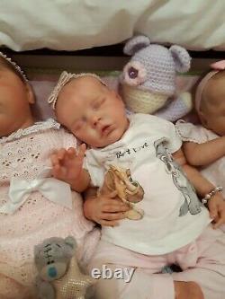 BARGAIN BUY! Twin B reborn baby doll combi hair with coa