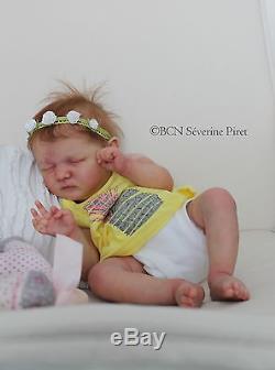 BCN Baby reborn doll Scarlett by Bonnie Brown Delta dawn mohair
