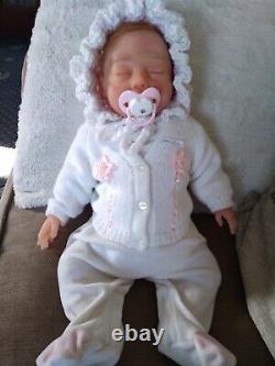 BEAUTIFUL Full Body Silicone Boo Boo Baby Girl reborn doll 8lb rooted newborn