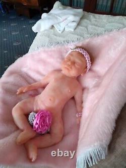BEAUTIFUL Full Body Silicone Boo Boo Baby Girl reborn doll 8lb rooted newborn