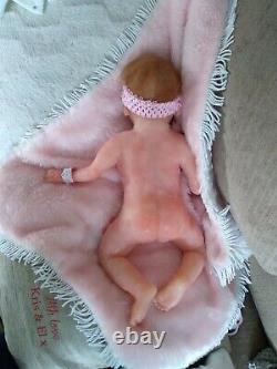 BEAUTIFUL Full Body Silicone Boo Boo Baby Girl reborn doll 8lb rooted newborn