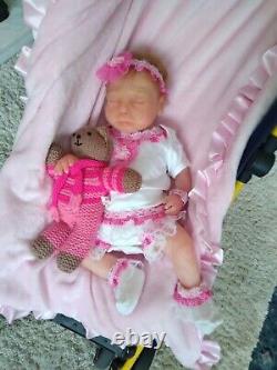 BEAUTIFUL Full Body Silicone Boo Boo Baby Girl reborn doll 8lb rooted newborn