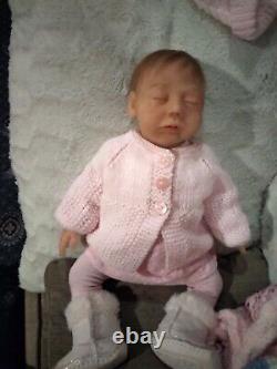 BEAUTIFUL Full Body Silicone Boo Boo Baby Girl reborn doll 8lb rooted newborn