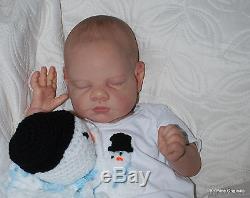 BM Originals Reborn Baby Boy Doll Ellis by Tina Kewy Painted Hair