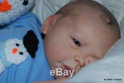 BM Originals Reborn Baby Boy Doll Michelle by Evelina Wosnjuk Painted Hair